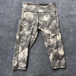 Athleta Ultimate Stash Capri Leggings Womens 1X Gray Tie Dye High Rise Yoga